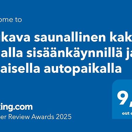 Mukava Saunallinen Kaksio Omalla Sisaeaenkaeynnillae Ja Ilmaisella Autopaikalla Куопио Экстерьер фото